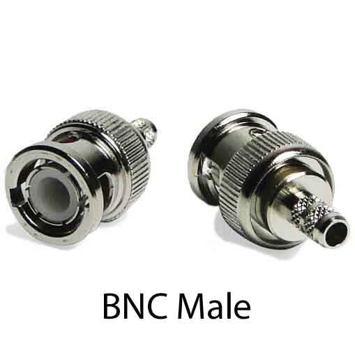 BNC male and female connectors for RG58 and RG400